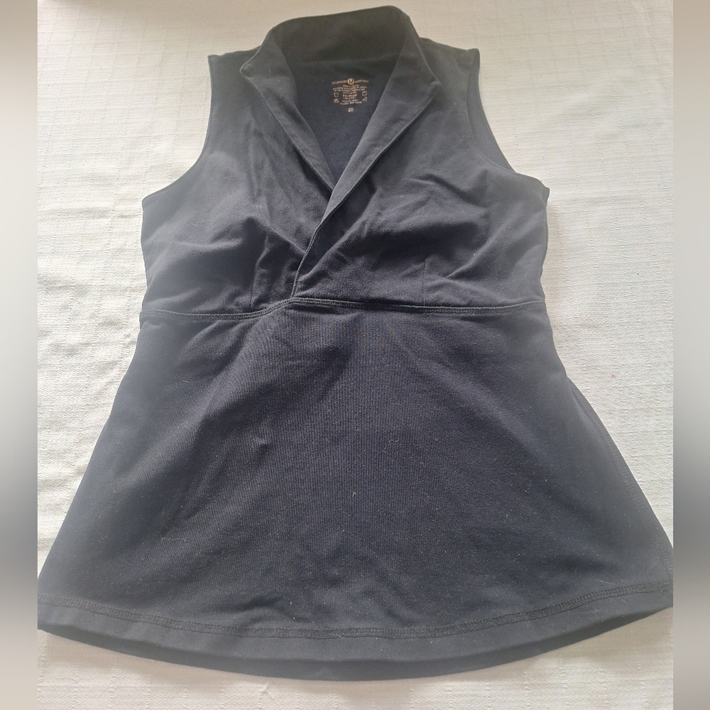 lululemon athletica Black Sleeveless V-Neck Tank Top